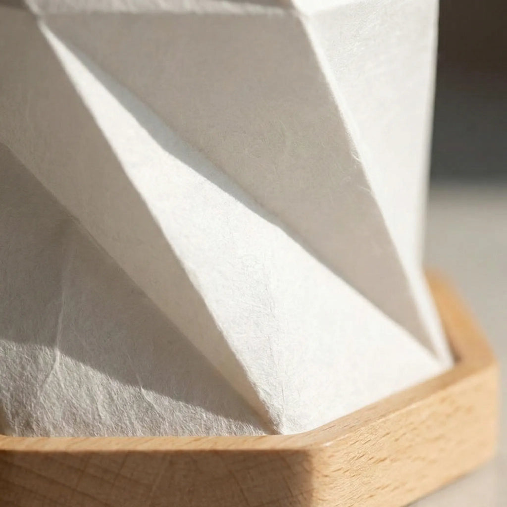 Table Lamp | Faceted Geometric Shade & USB Rechargeable