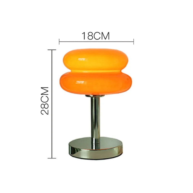 Table Lamp | Glass With Colorful Pattern & Integrated Eye-Friendly LED