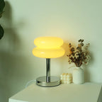 Table Lamp | Glass With Colorful Pattern & Integrated Eye-Friendly LED