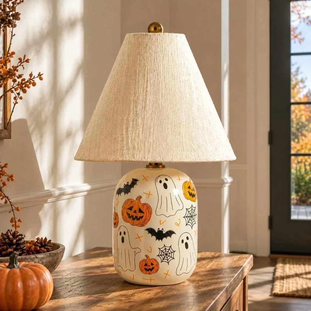 Table Lamp | Handcrafted Ceramic Base & Linen Shade