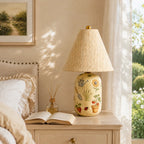 Table Lamp | Handcrafted Ceramic Base & Linen Shade