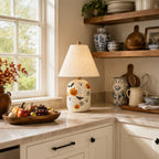 Table Lamp | Handcrafted Ceramic Base & Linen Shade