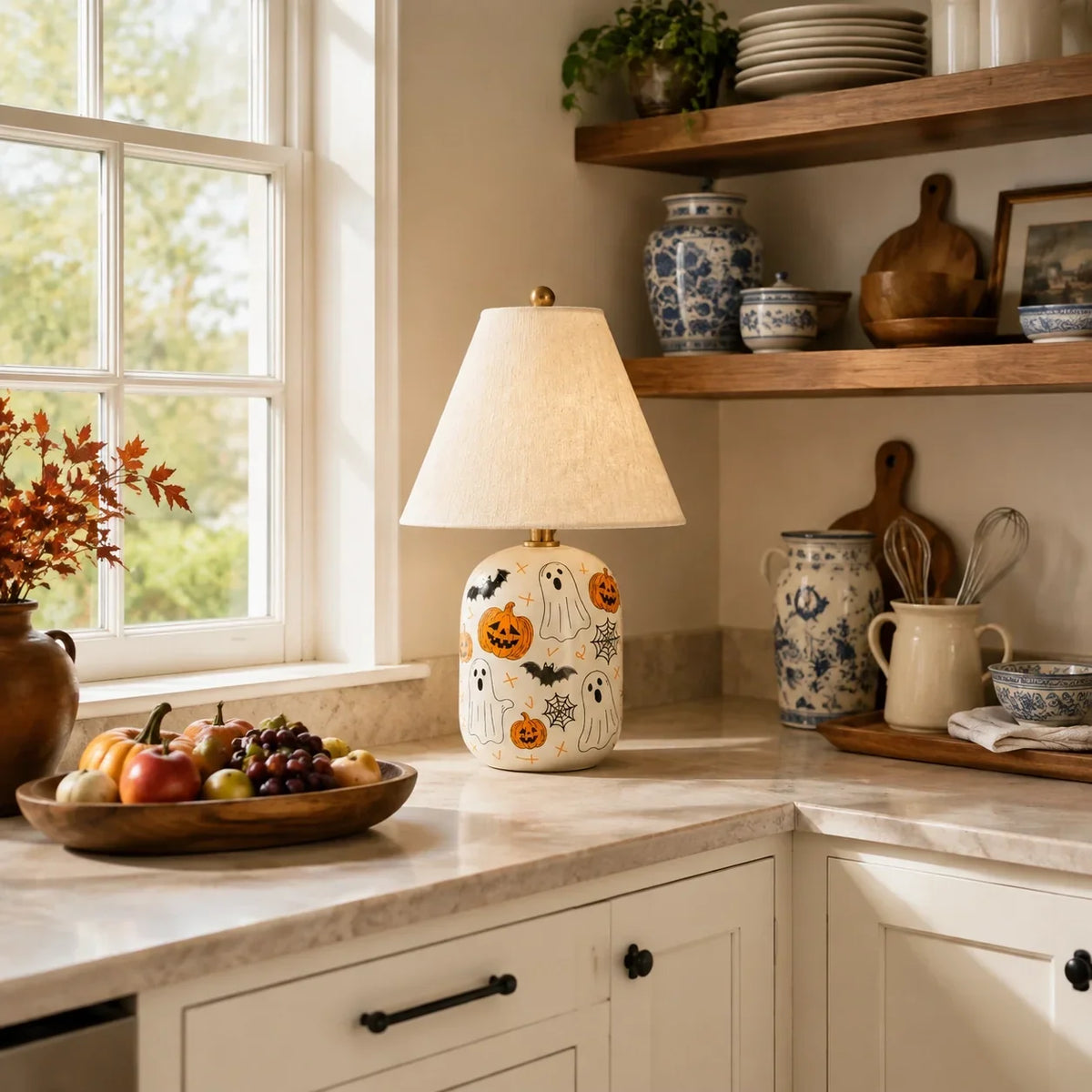 Table Lamp | Handcrafted Ceramic Base & Linen Shade