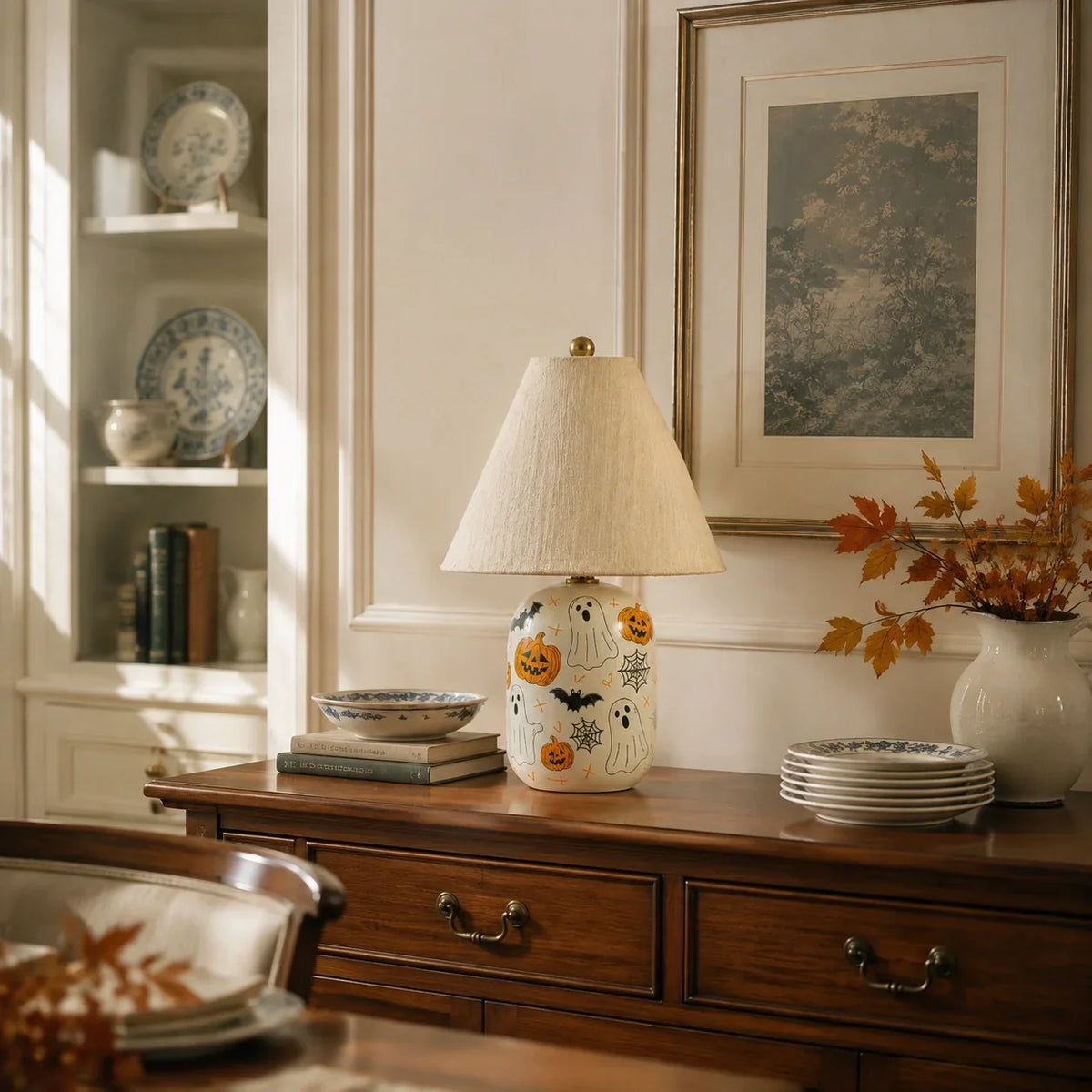 Table Lamp | Handcrafted Ceramic Base & Linen Shade