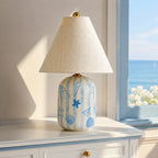 Table Lamp | Handcrafted Ceramic Base & Linen Shade