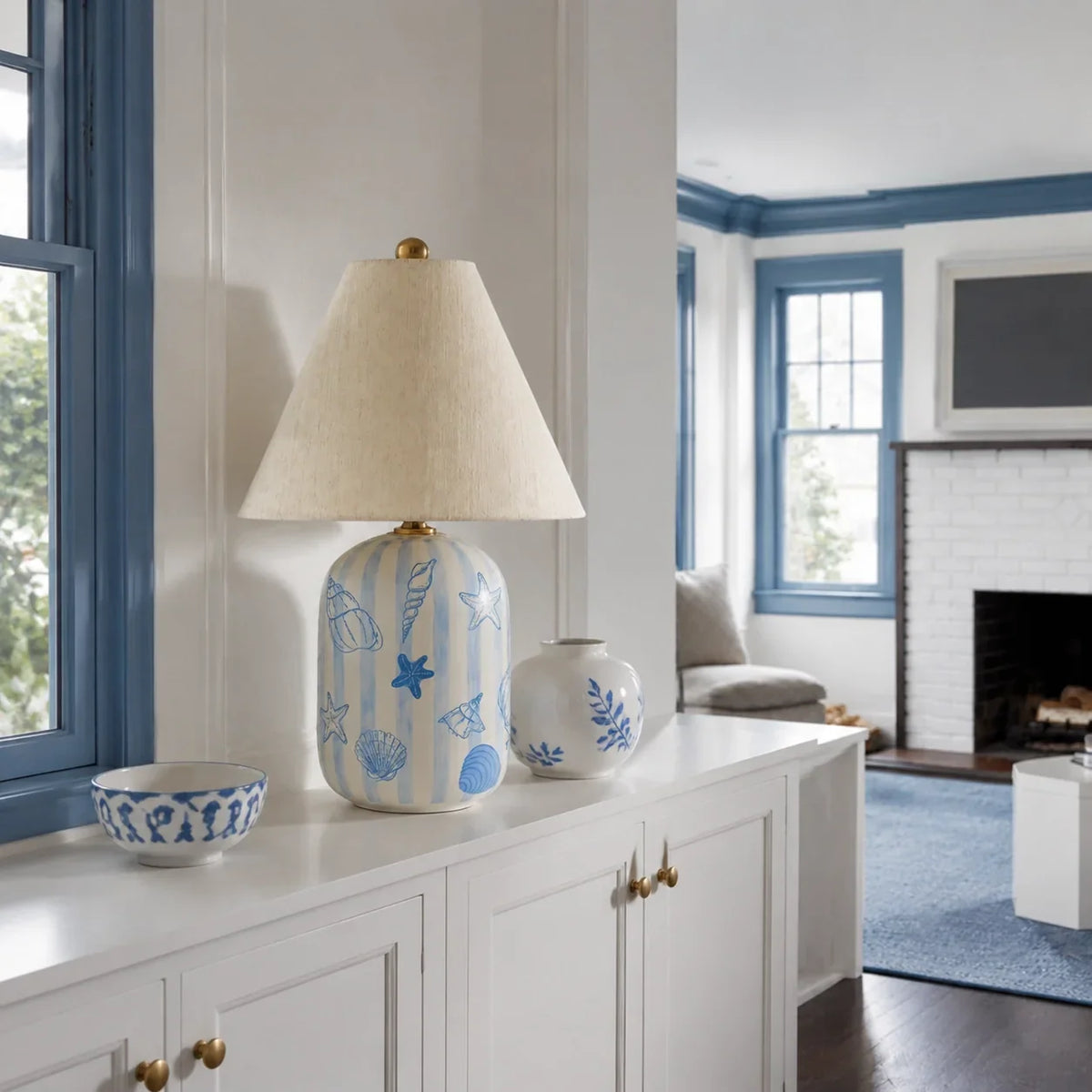 Table Lamp | Handcrafted Ceramic Base & Linen Shade