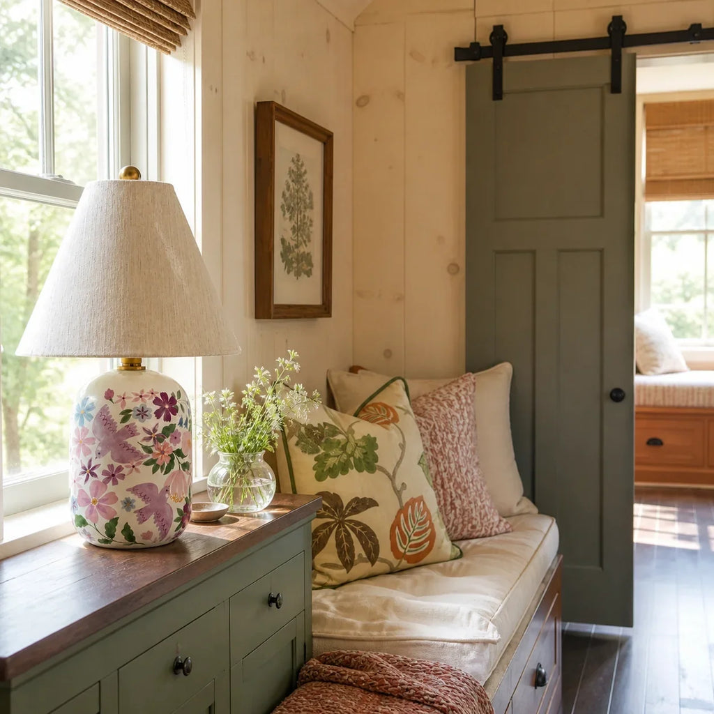Table Lamp | Handcrafted Ceramic Base & Linen Shade