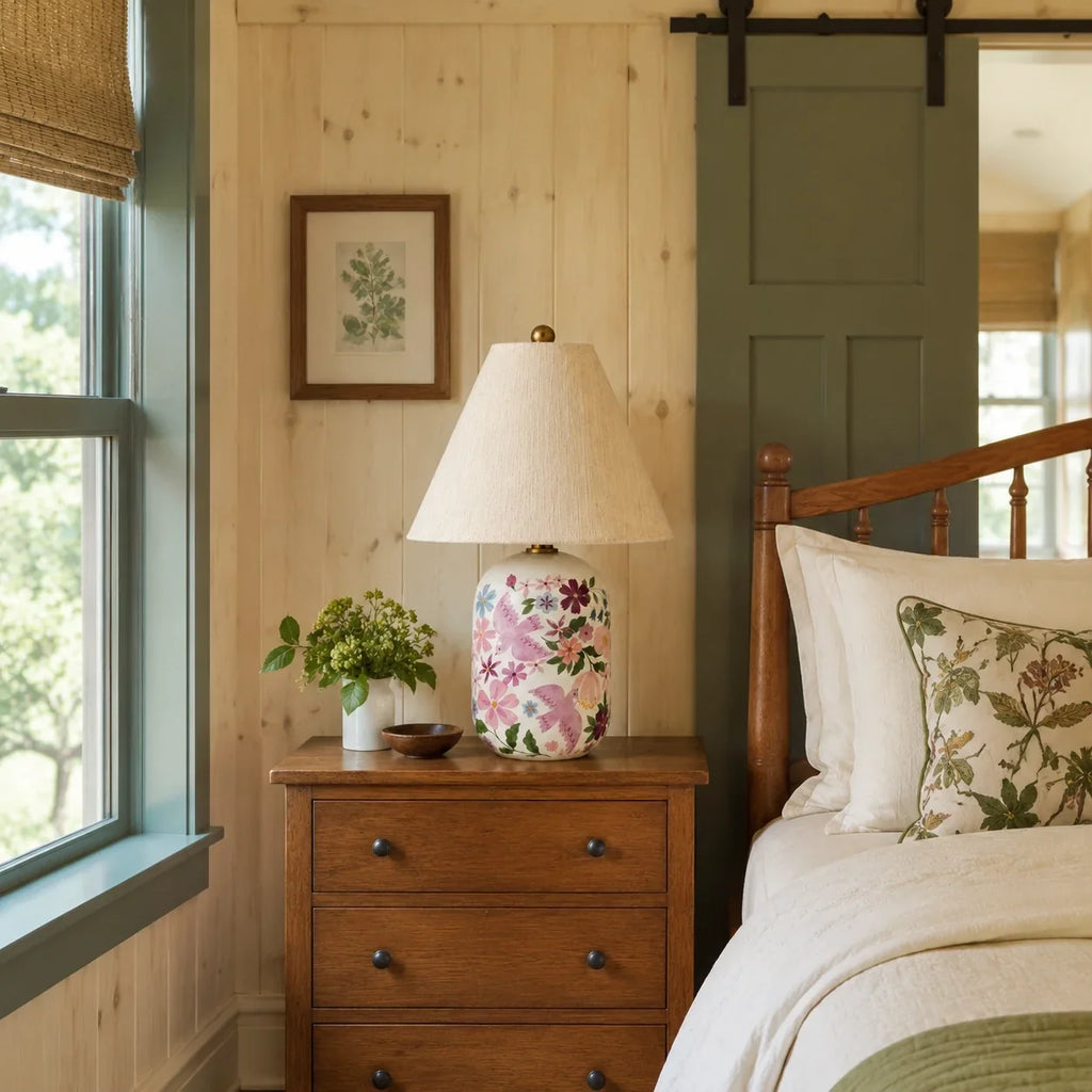 Table Lamp | Handcrafted Ceramic Base & Linen Shade