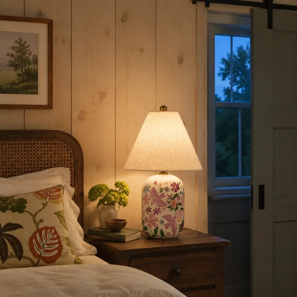 Table Lamp | Handcrafted Ceramic Base & Linen Shade