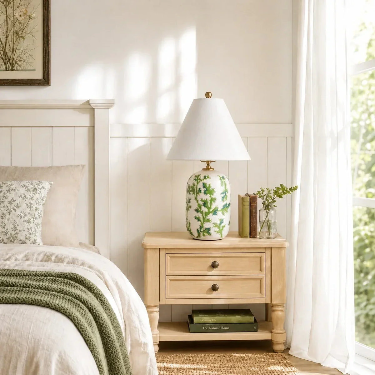 Table Lamp | Handcrafted Ceramic Base & Linen Shade