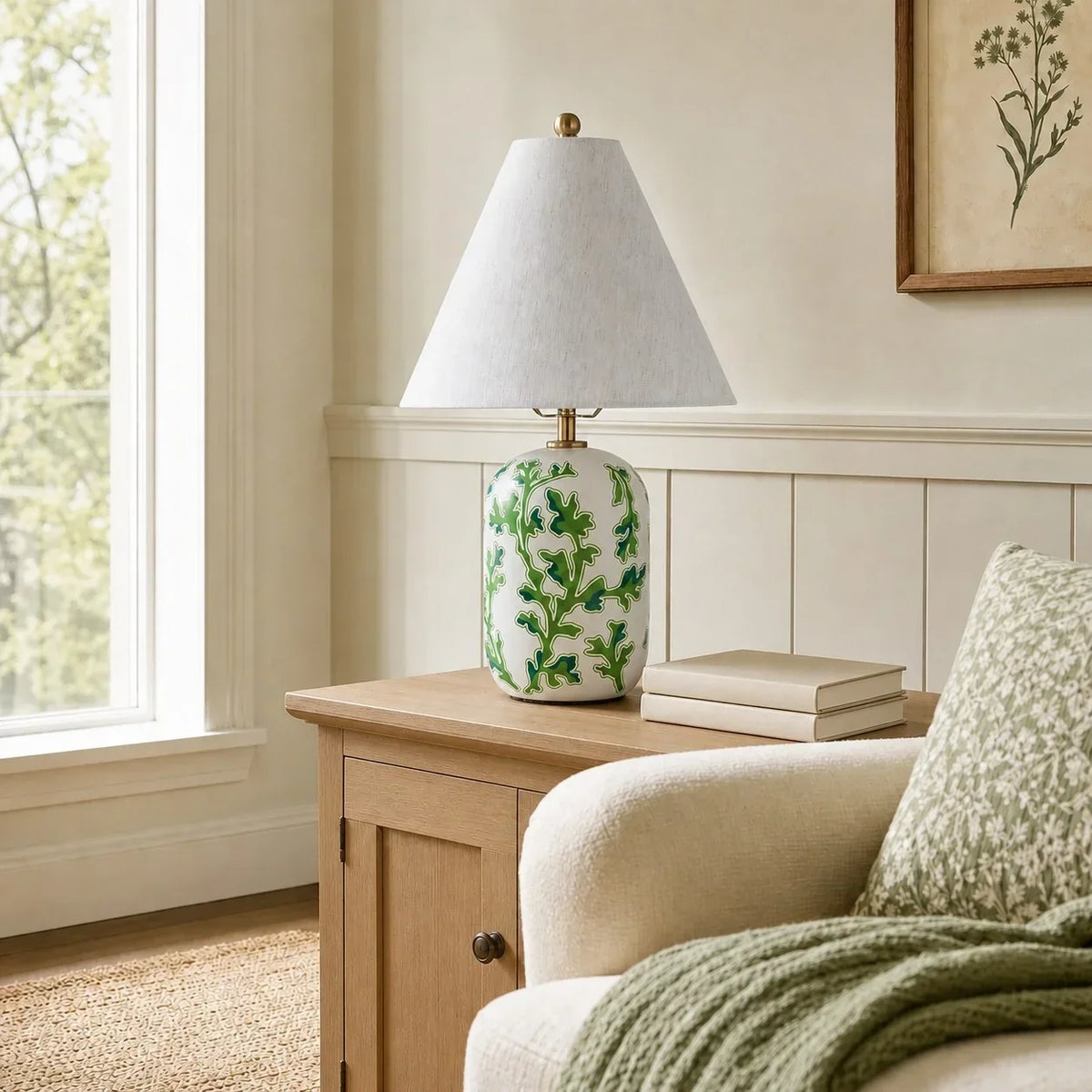 Table Lamp | Handcrafted Ceramic Base & Linen Shade