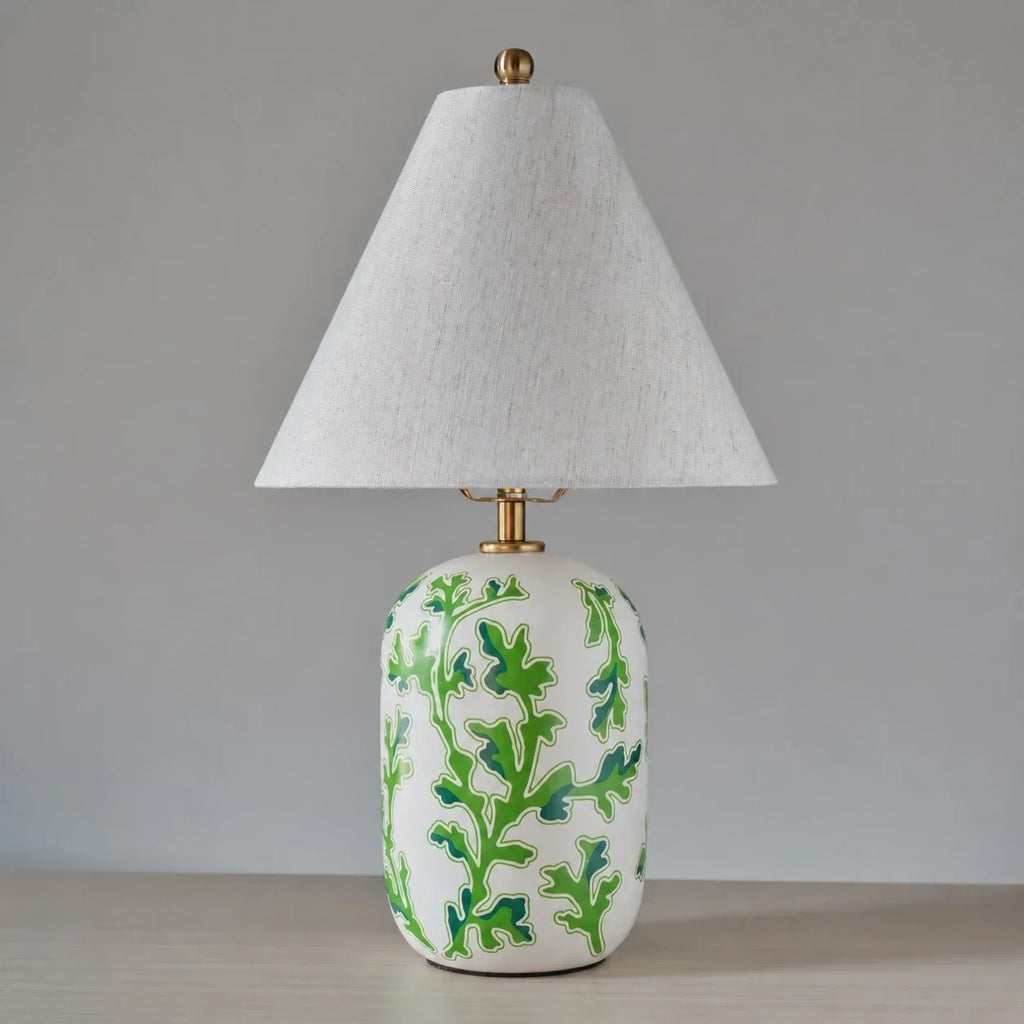Table Lamp | Handcrafted Ceramic Base & Linen Shade