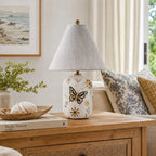Table Lamp | Handcrafted Ceramic Base & Linen Shade