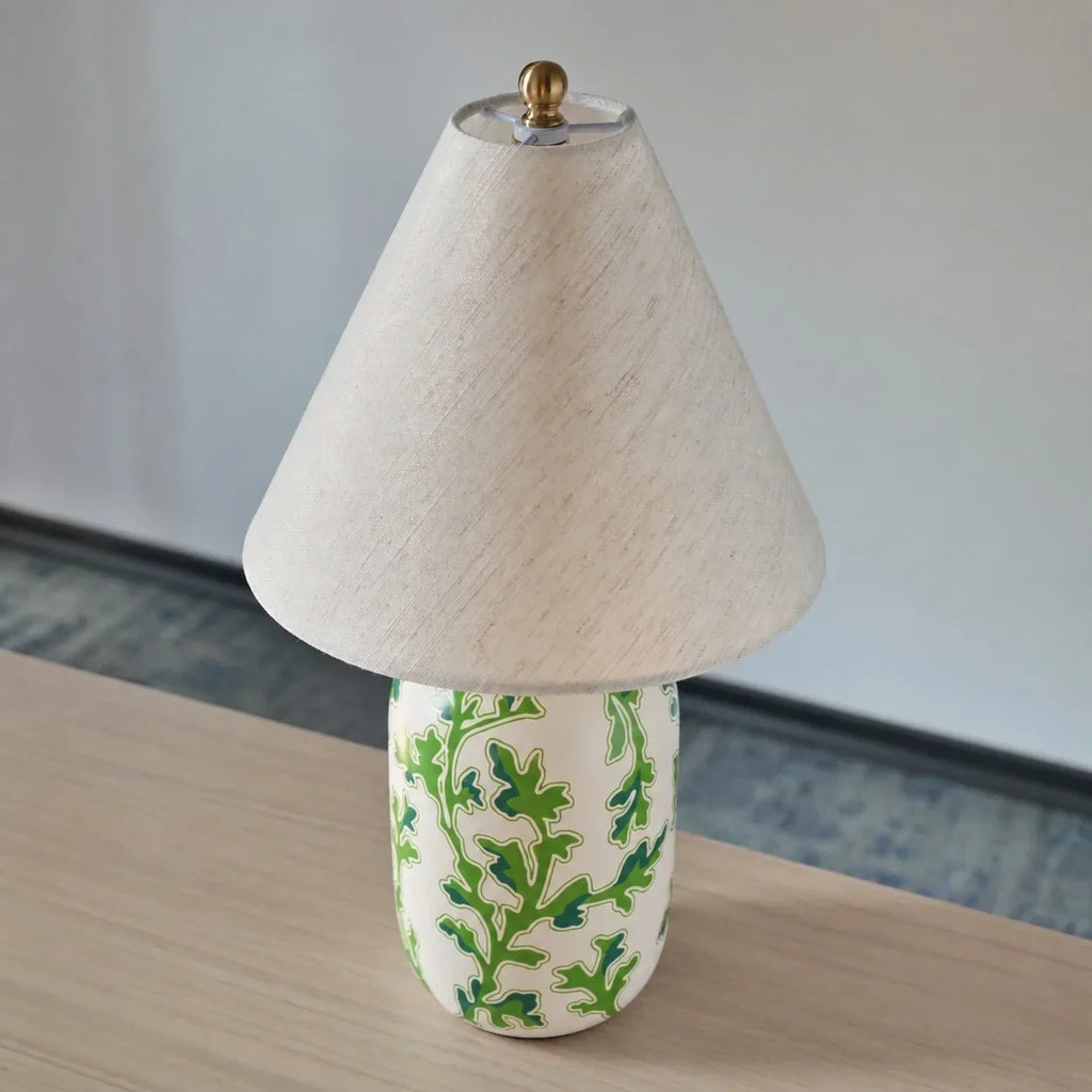 Table Lamp | Handcrafted Ceramic Base & Linen Shade