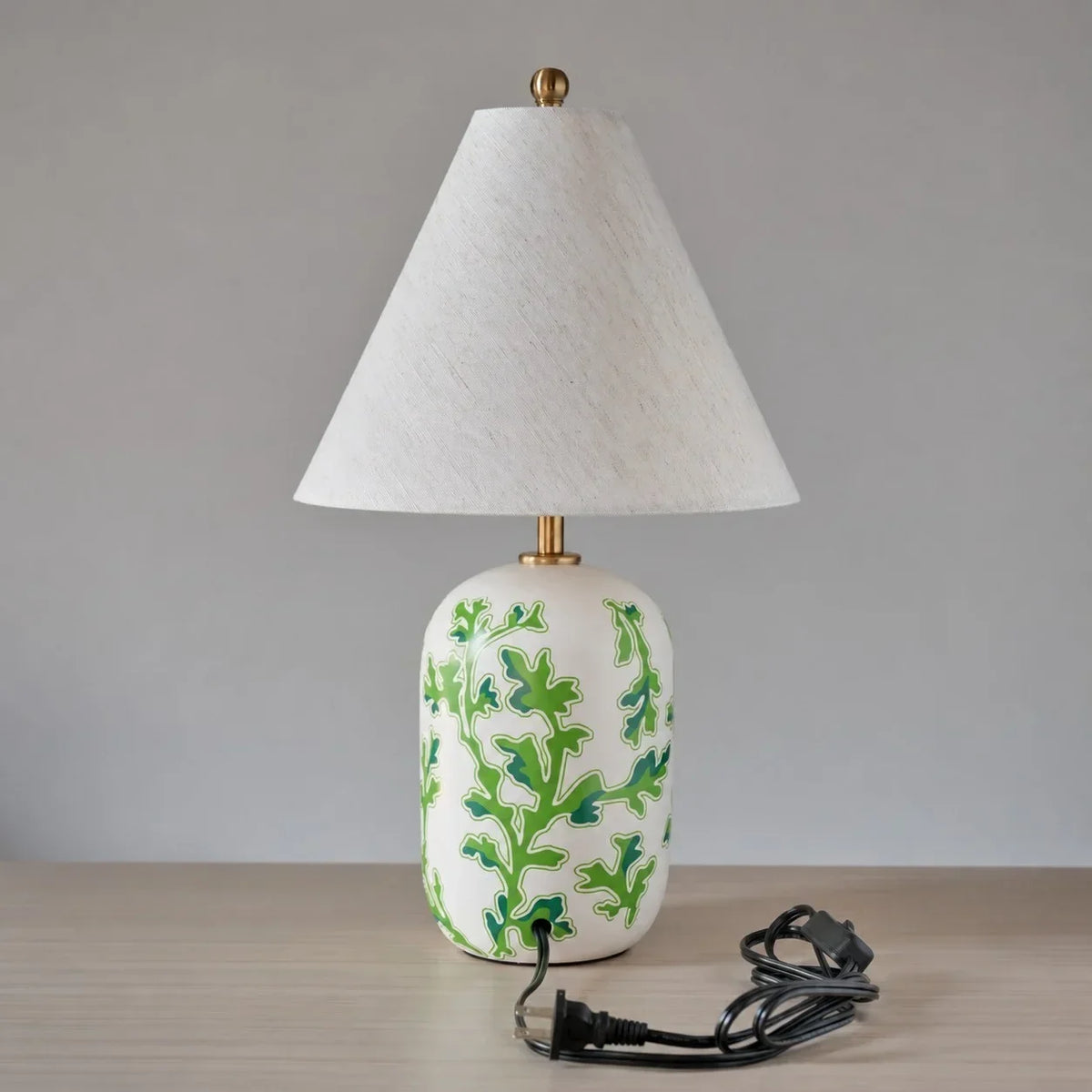 Table Lamp | Handcrafted Ceramic Base & Linen Shade