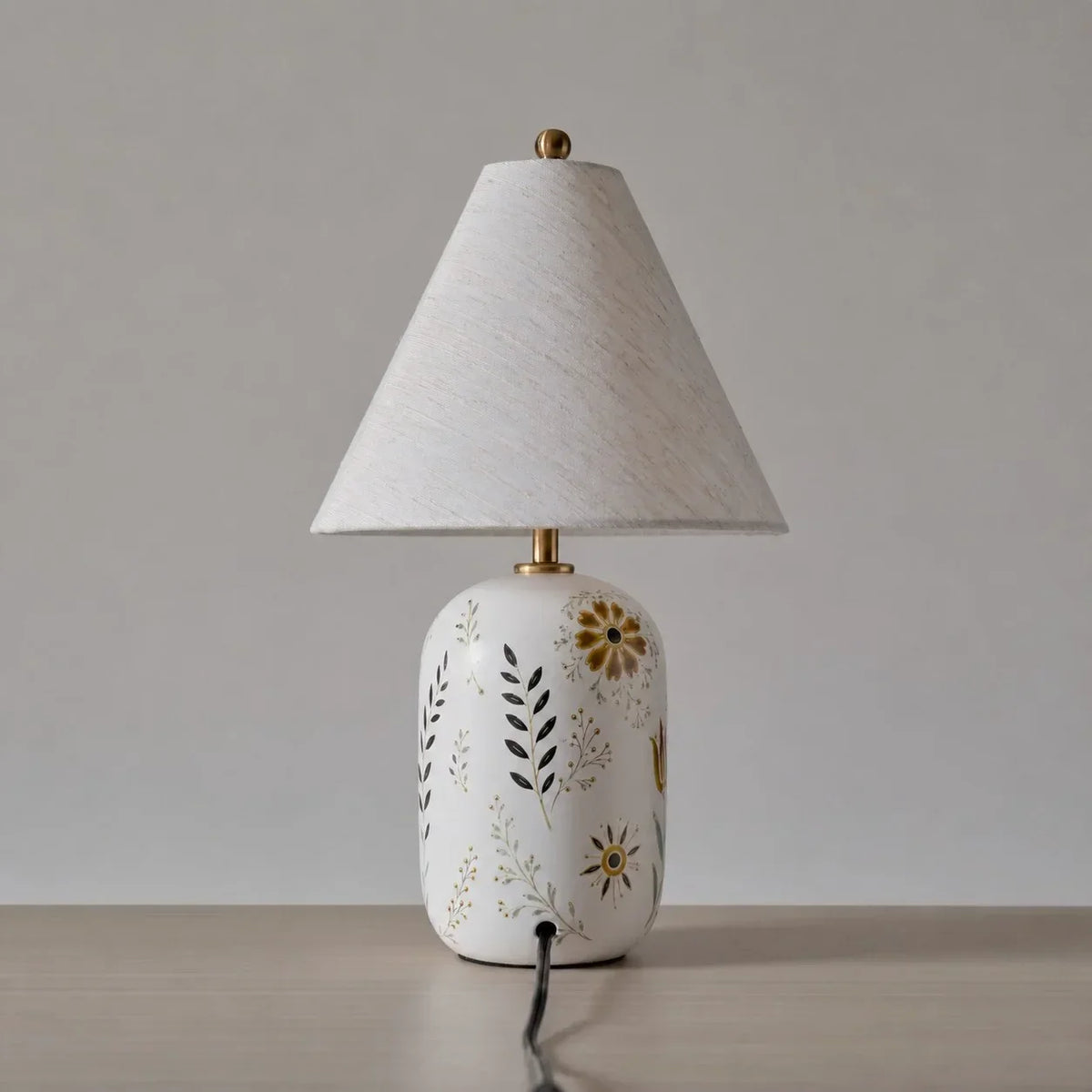 Table Lamp | Handcrafted Ceramic Base & Linen Shade