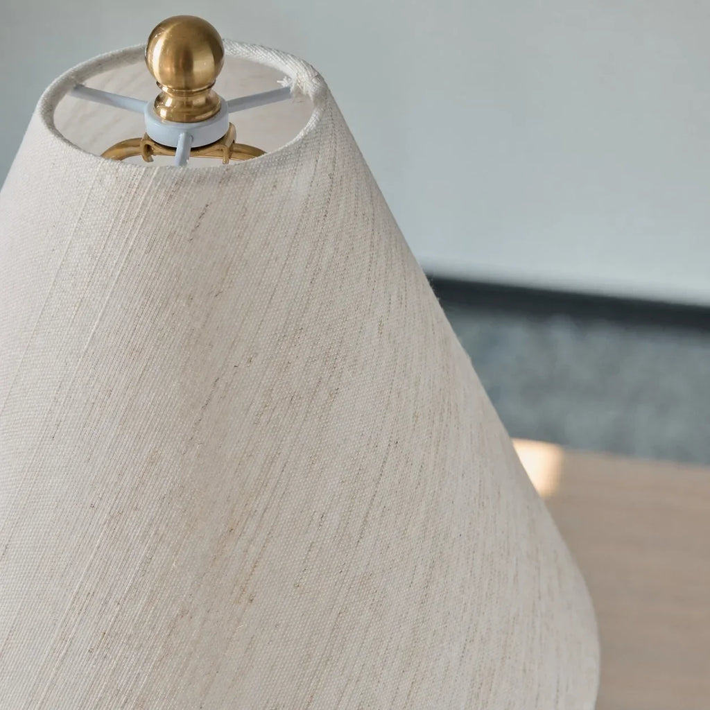 Table Lamp | Handcrafted Ceramic Base & Linen Shade