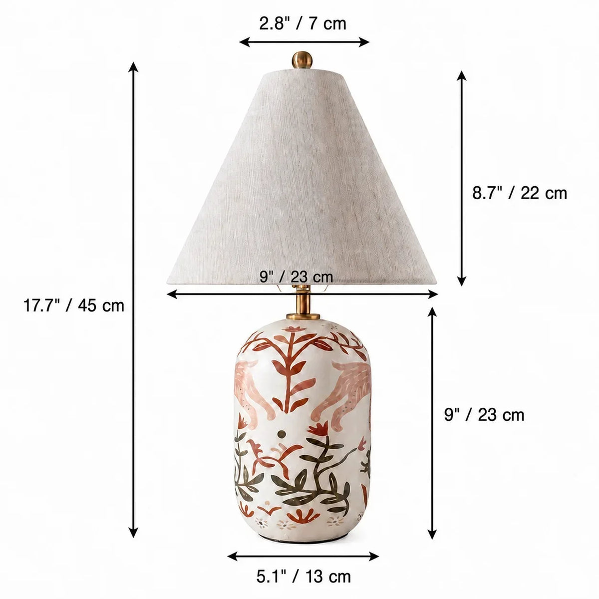Table Lamp | Handcrafted Ceramic Base & Linen Shade