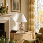Table Lamp | Handcrafted Ceramic Base & Linen Shade