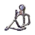 Table Lamp | Industrial Iron Pipe Human Silhouette & USB Rechargeable