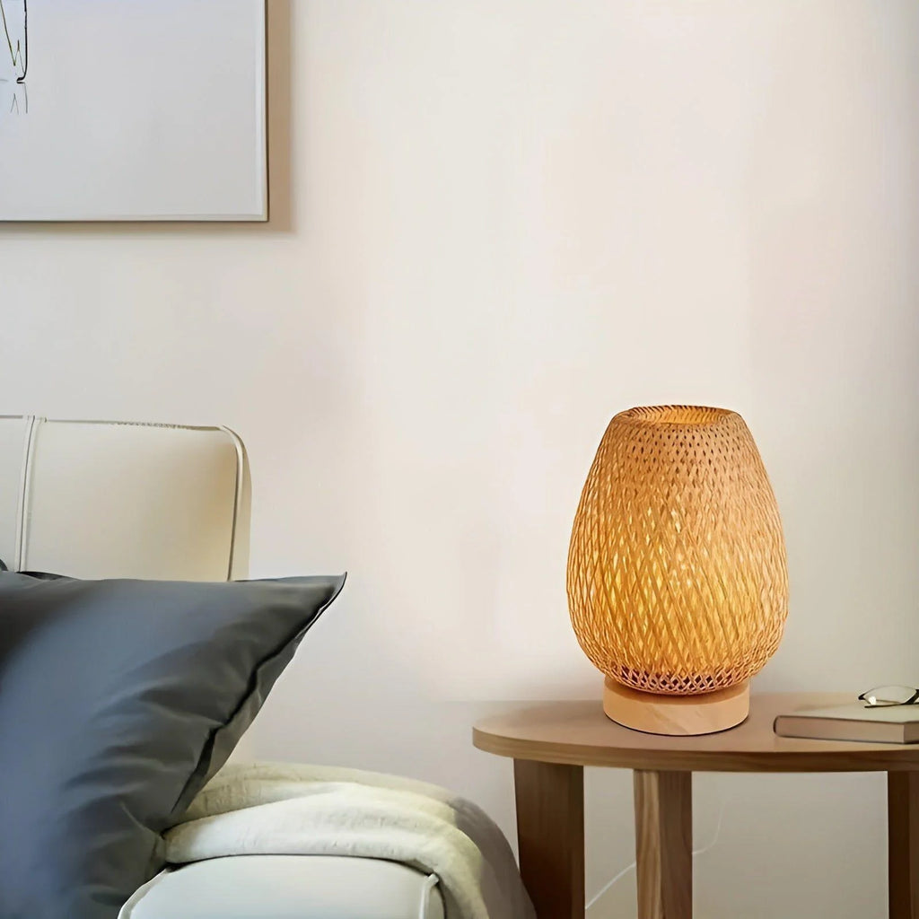 Table Lamp | Natural Bamboo, USB-Powered & Energy-Efficient