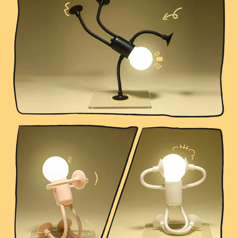 Table Lamp | Playful Robot Design & Energy-Efficient LED | 25 x 15 cm