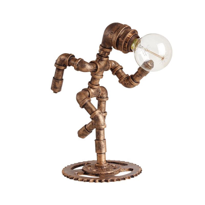 Table Lamp | Retro Jogger-Shaped Metal & Integrated LED