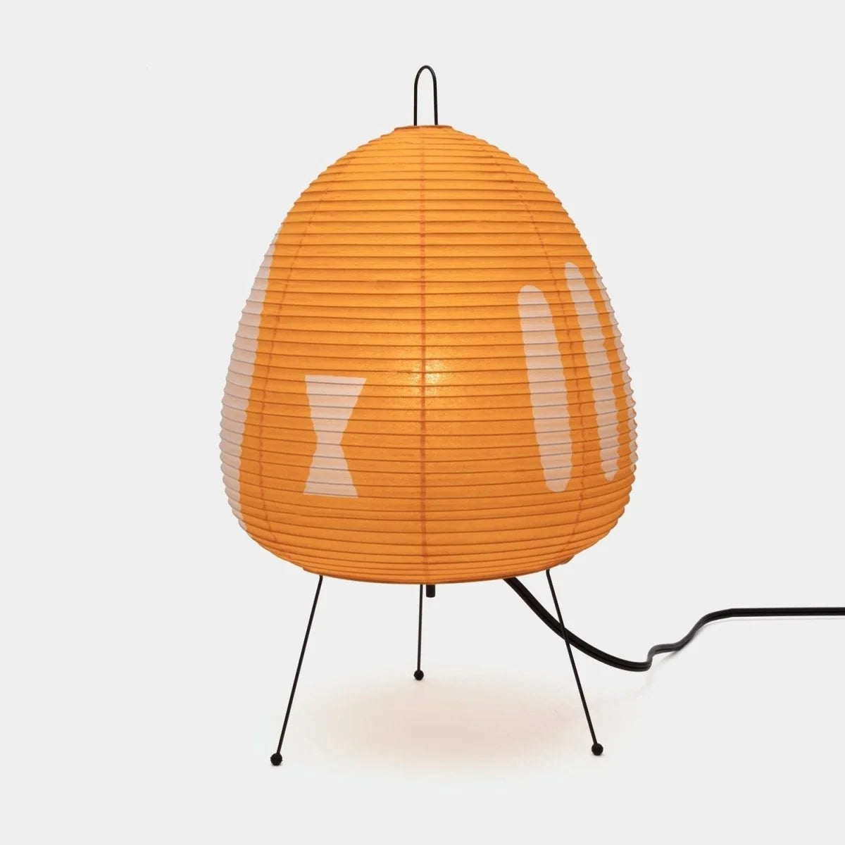 Table Lamp | Rice Paper Shade, Iron Base & Warm Glow