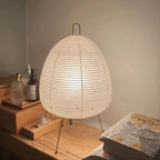 Table Lamp | Rice Paper Shade, Iron Base & Warm Glow