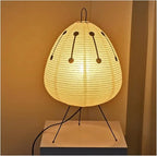 Table Lamp | Rice Paper Shade, Iron Base & Warm Glow