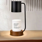 Table Lamp | Wood & Metal Candle Holder