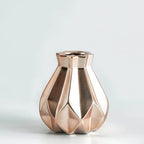 Table Vase | Matte Diamond Texture & Porcelain Ceramic | Small