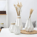 Table Vase | Matte Diamond Texture & Porcelain Ceramic | Small