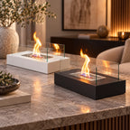 Tabletop Fireplace | Tempered Glass & Ethanol Burner