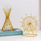 Tabletop Statue | Sphere-Inspired Metal & Gold Finish