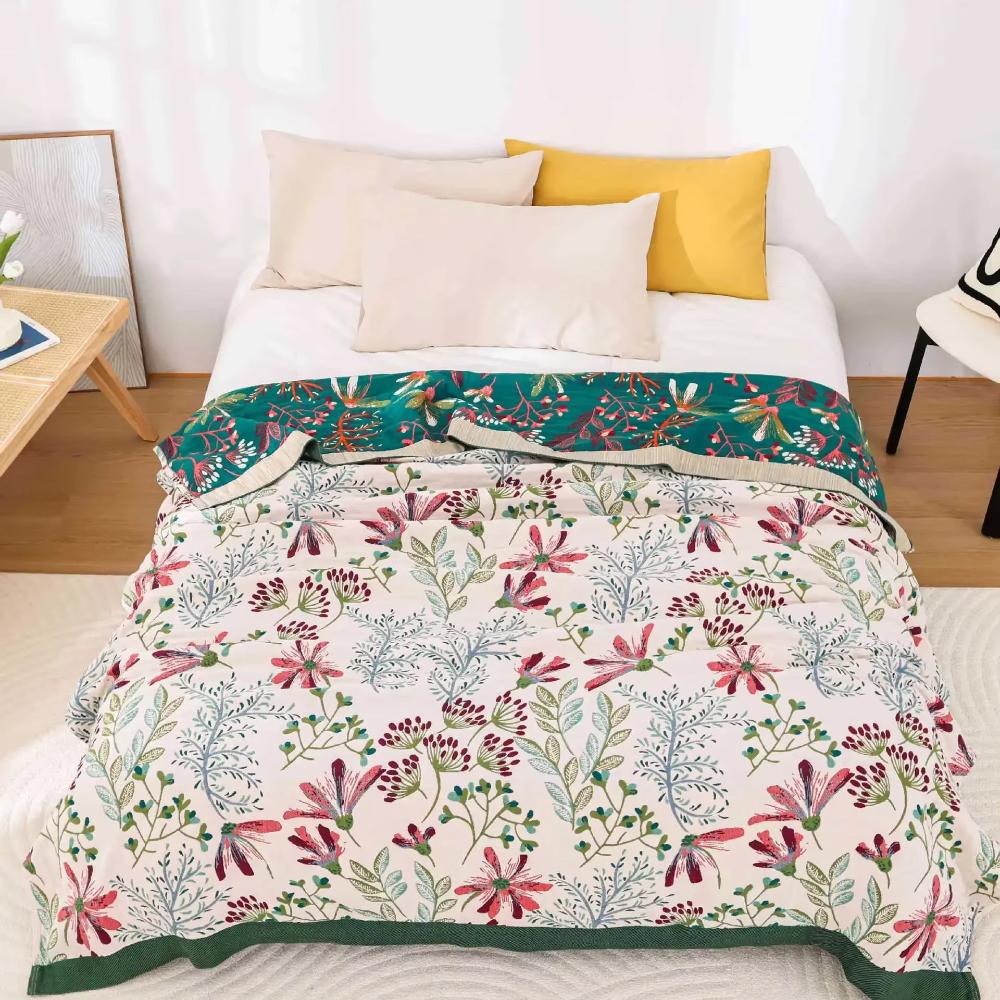 Throw Blanket | Organic Cotton 4-Layer Gauze