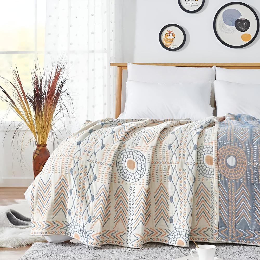 Throw Blanket | Reversible & Ultra-Plush Cotton | Machine Washable