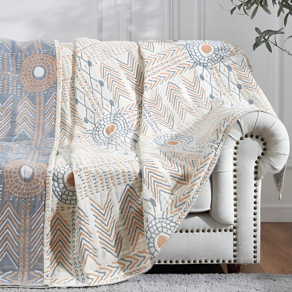 Throw Blanket | Reversible & Ultra-Plush Cotton | Machine Washable