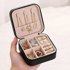 Travel Jewelry Box | Zipper Closure & Soft Fabric Lining | Compact Design