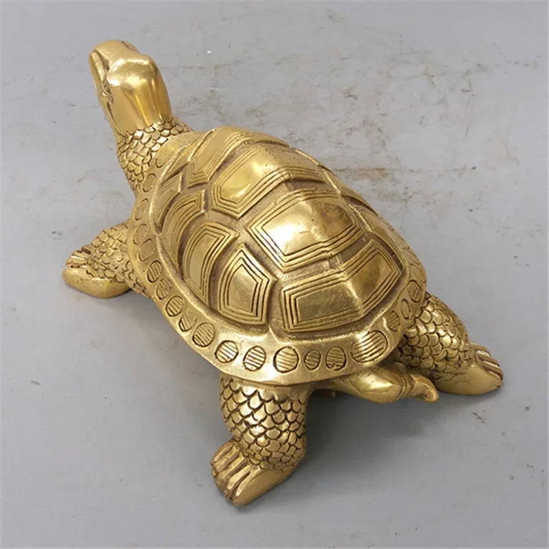 Turtle Sculpture | Handmade Brass Lucky Charm | Multiple Sizes