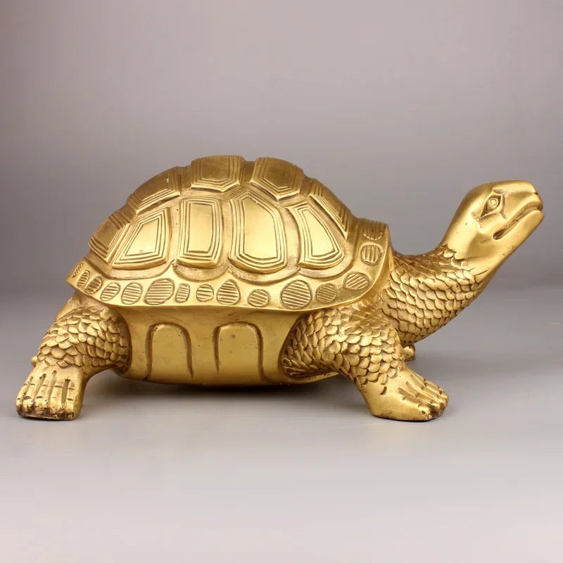 Turtle Sculpture | Handmade Brass Lucky Charm | Multiple Sizes