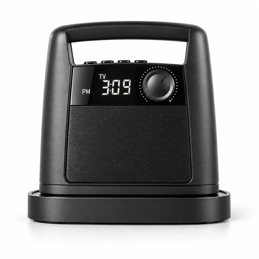 TV Speaker | Wireless & Rechargeable | FM Radio & Digital Clock