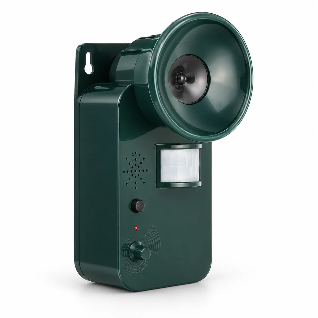 Ultrasonic Animal Repeller | Motion-Activated & Cordless | Adjustable Frequency