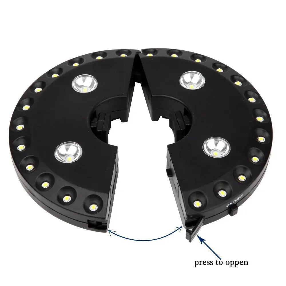 Umbrella Light | LED Clip-On & Battery-Powered | 100 Lumens