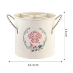 Utensil Holder | Cast Iron Enamel & Divider Lid