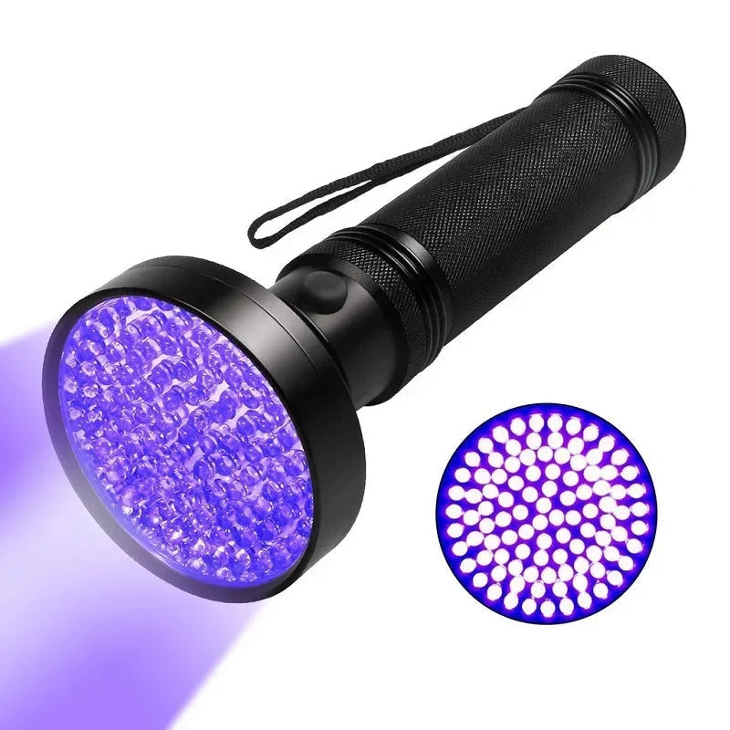 UV Flashlight | 100-LED Blacklight Bed Bug & Stain Detector