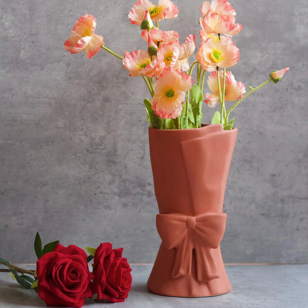 Vase | Hand-Coiled Ribbon & Velvet-Touch Matte | 9.6 in