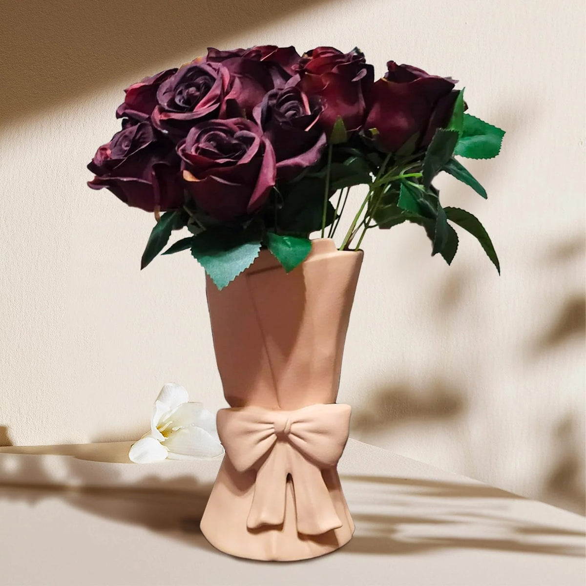 Vase | Hand-Coiled Ribbon & Velvet-Touch Matte | 9.6 in