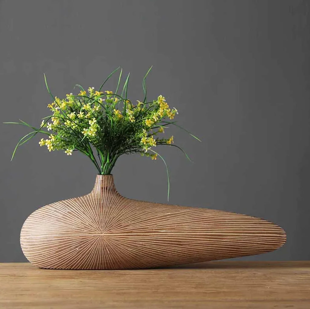 Vase | Handcrafted & Textured Wood-Look | Two Sizes