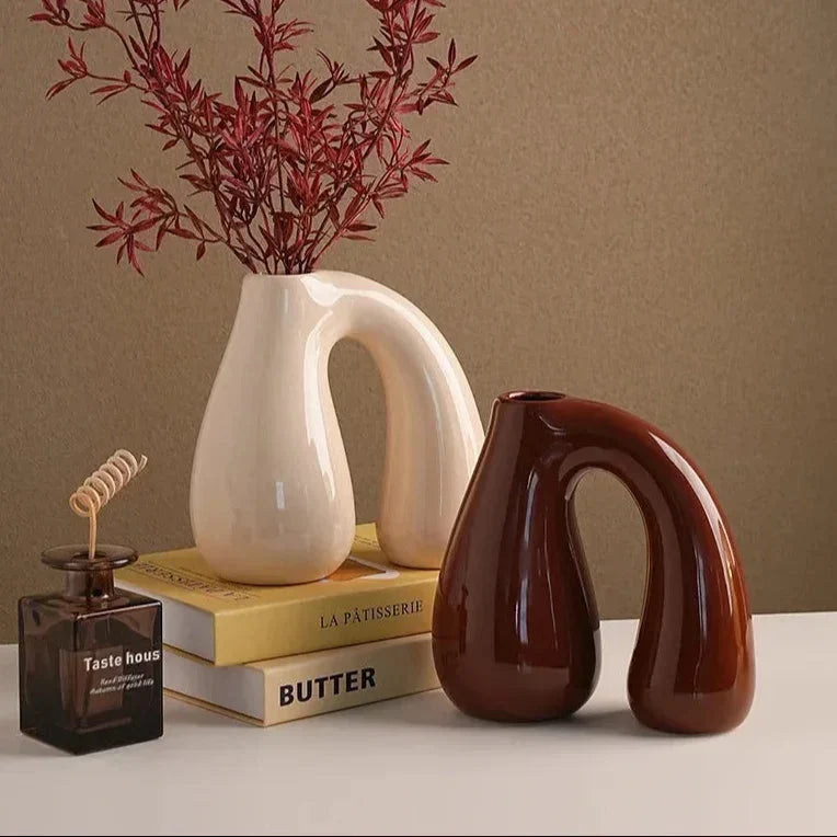 Vase | Sculptural N-Shaped Ceramic | Medium